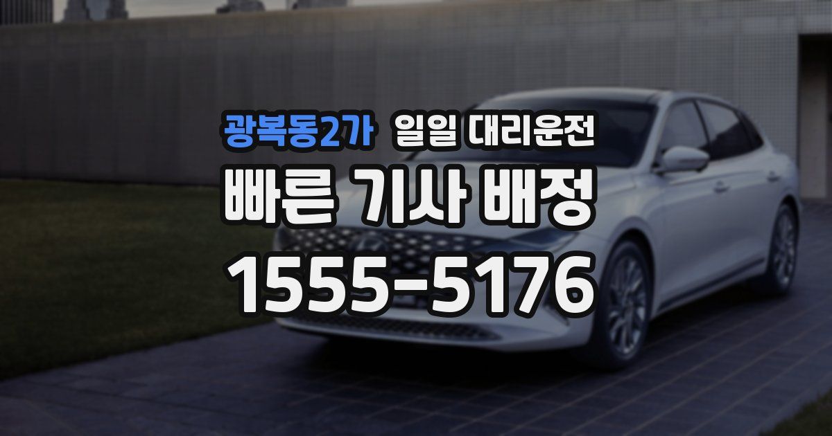 광복동2가 일일 대리운전