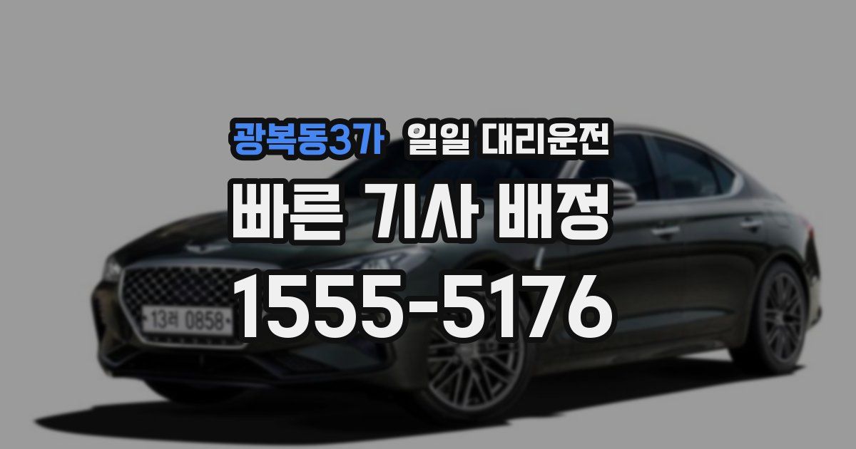 광복동3가 일일 대리운전