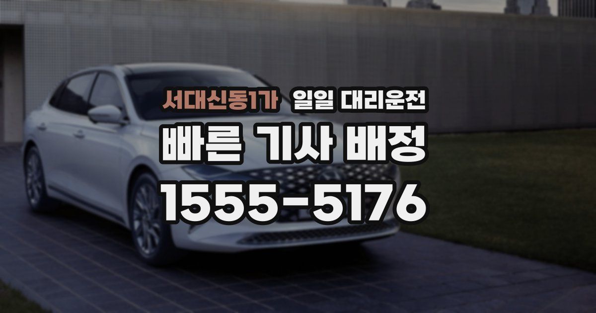 서대신동1가 일일 대리운전
