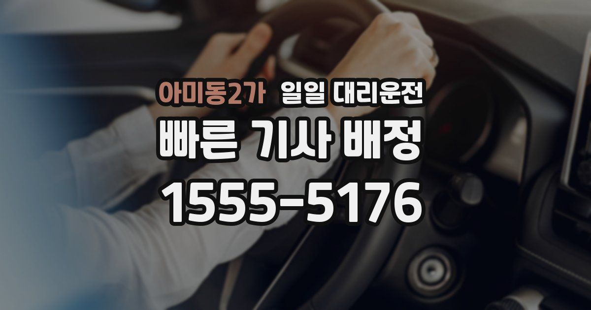 아미동2가 일일 대리운전