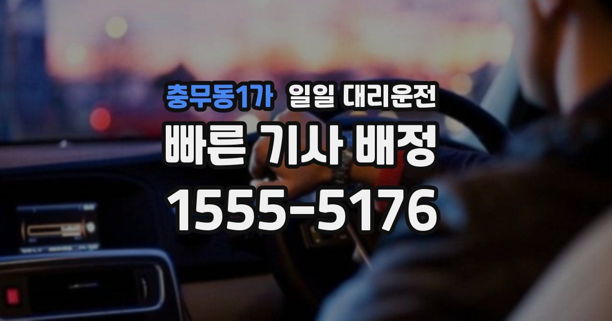 충무동1가 일일 대리운전