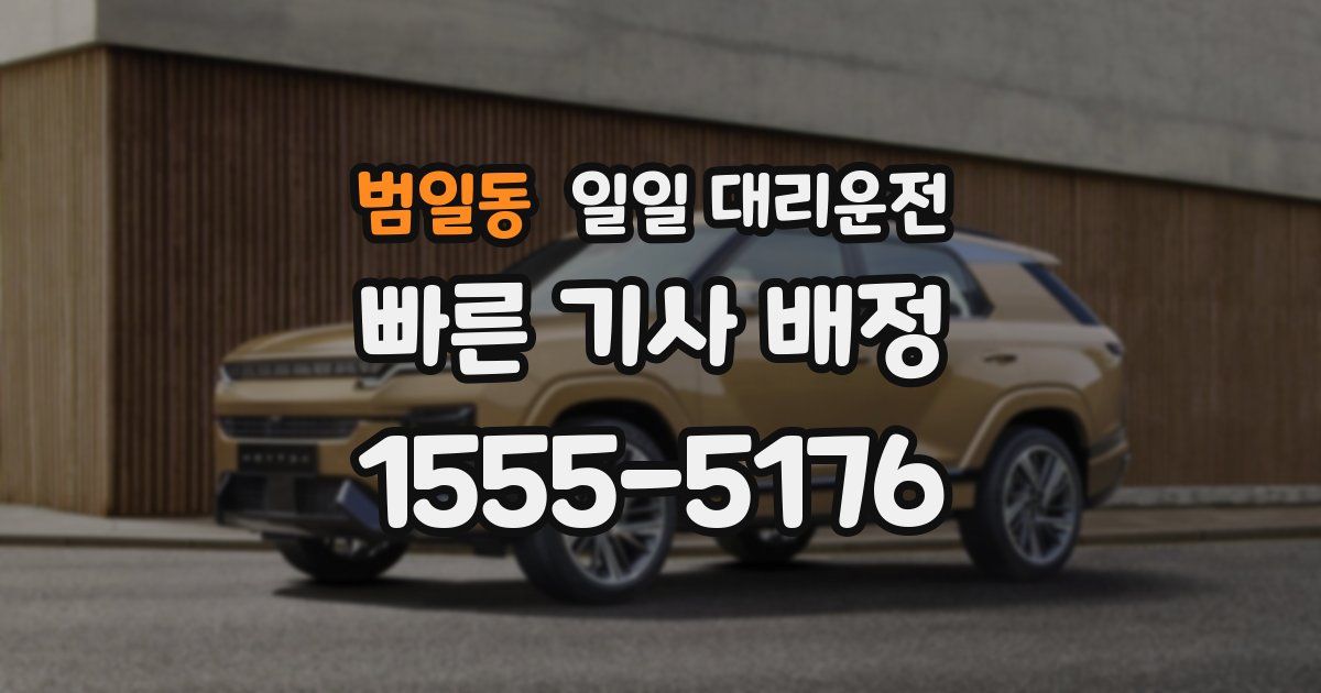 범일동 일일 대리운전