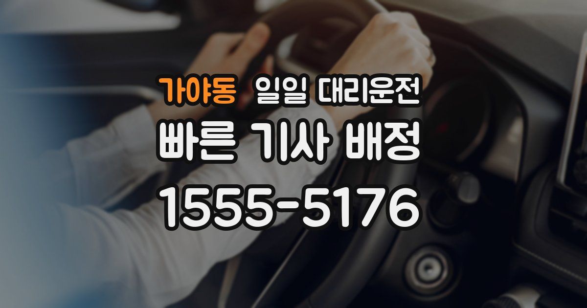 가야동 일일 대리운전