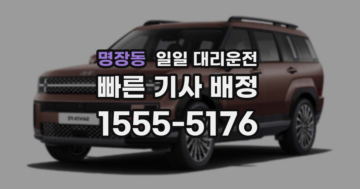 명장동 일일 대리운전