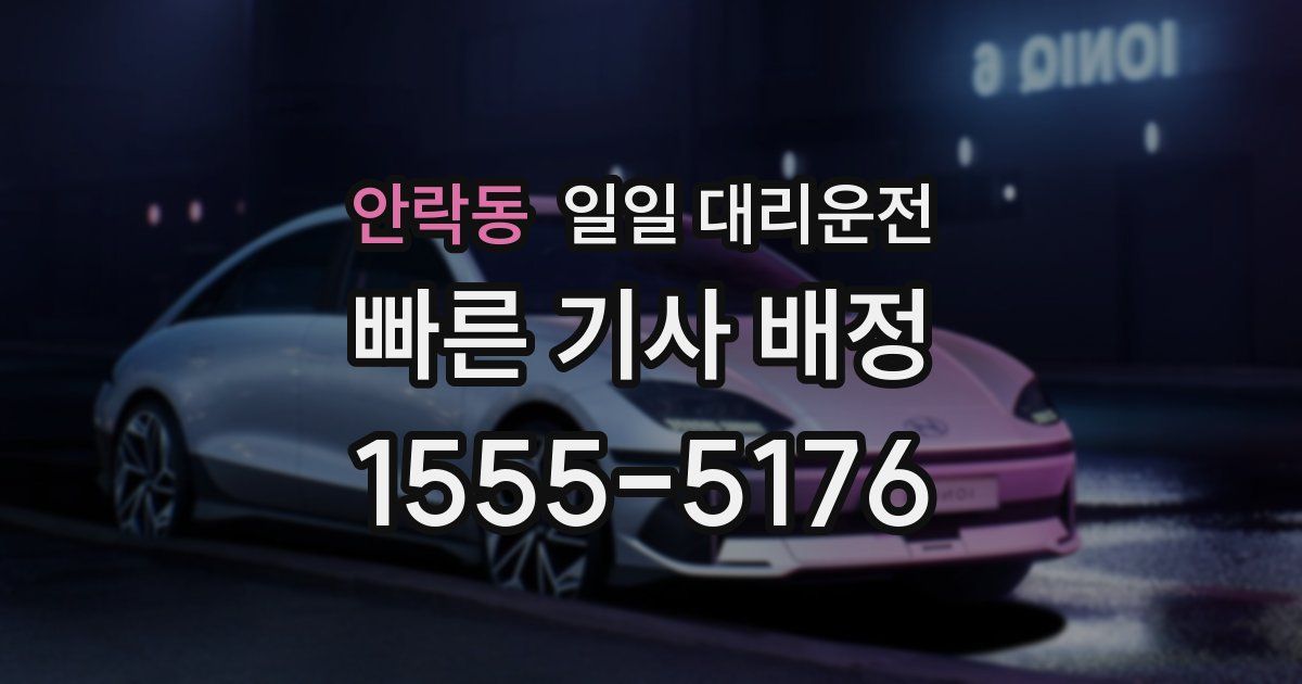 안락동 일일 대리운전
