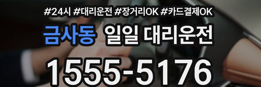 금사동 일일 대리운전