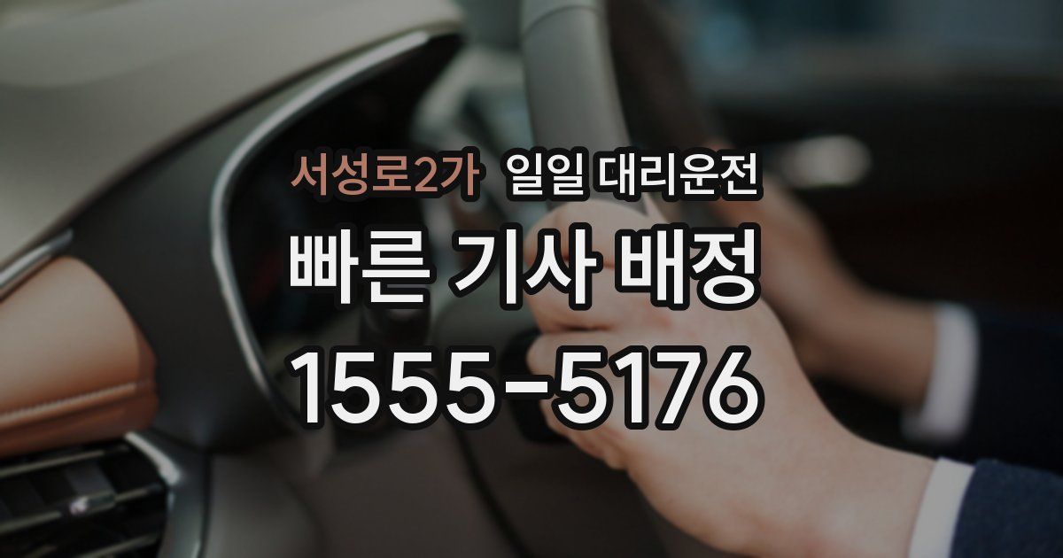 서성로2가 일일 대리운전