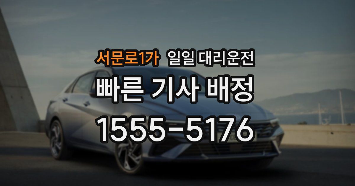 서문로1가 일일 대리운전