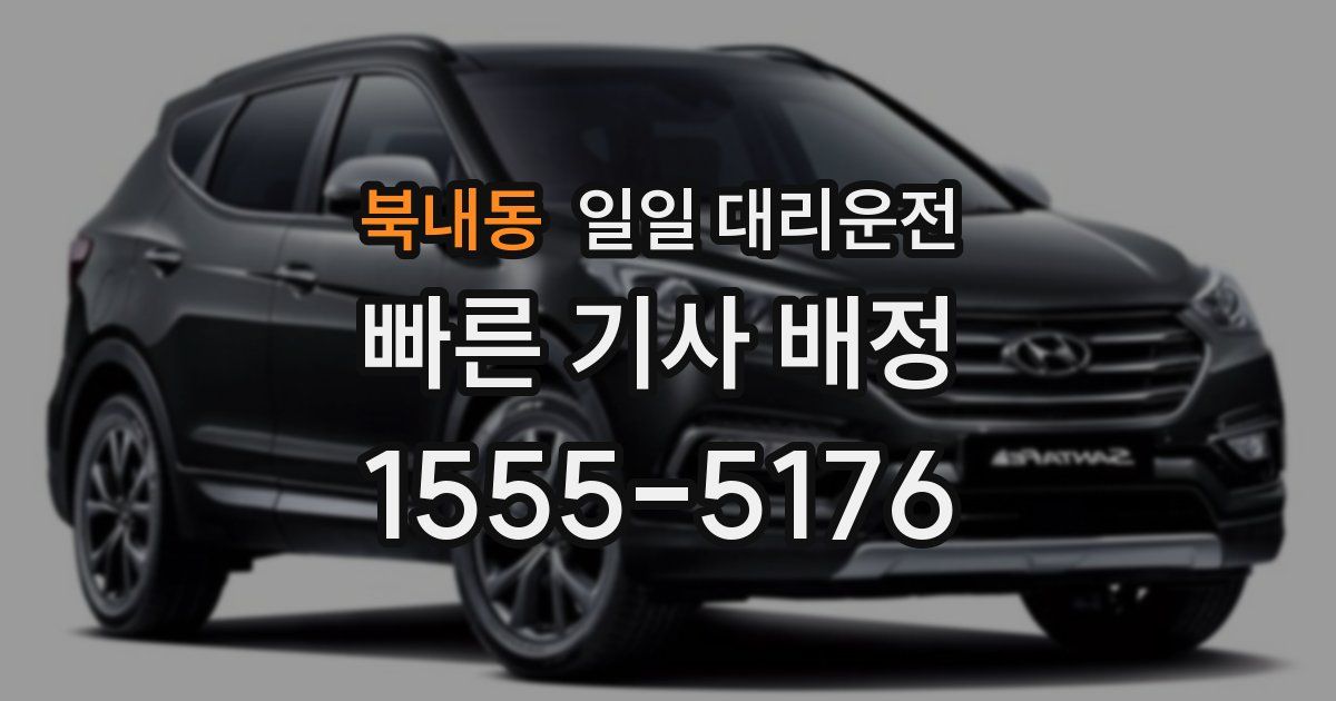 북내동 일일 대리운전
