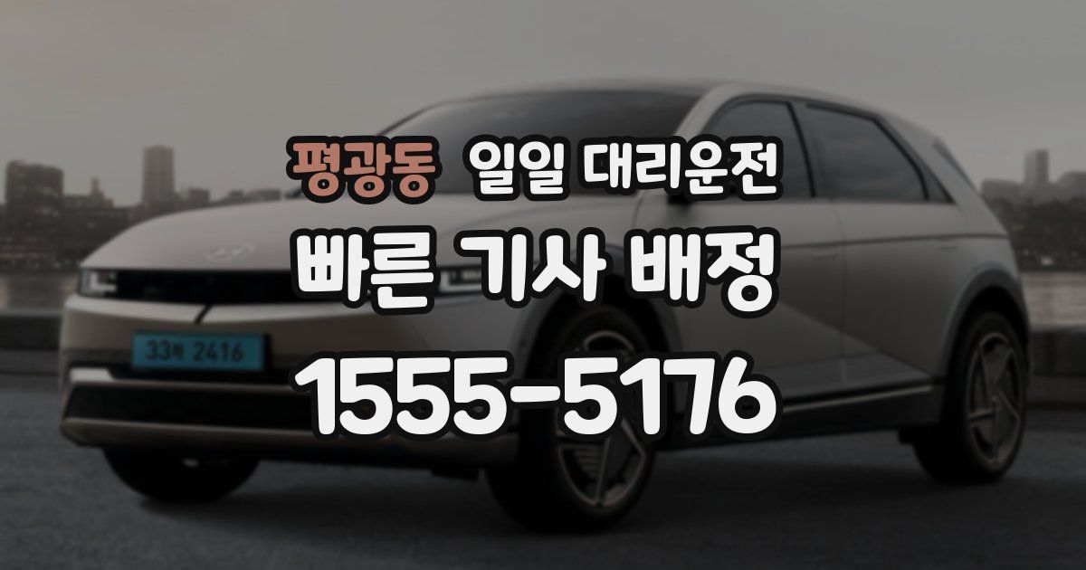 평광동 일일 대리운전