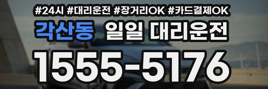 각산동 일일 대리운전