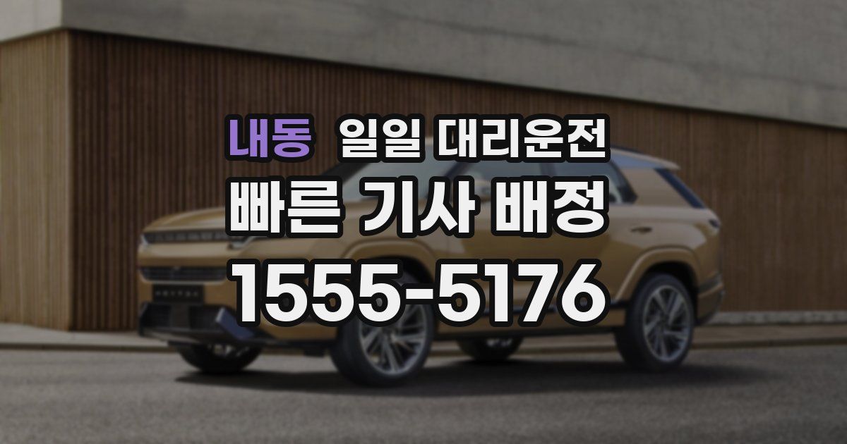 내동 일일 대리운전