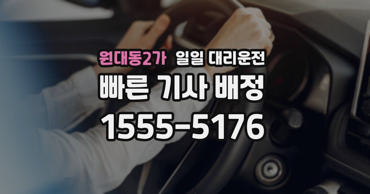 원대동2가 일일 대리운전