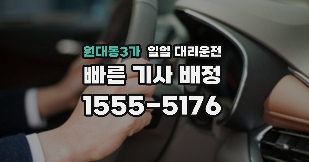 원대동3가 일일 대리운전