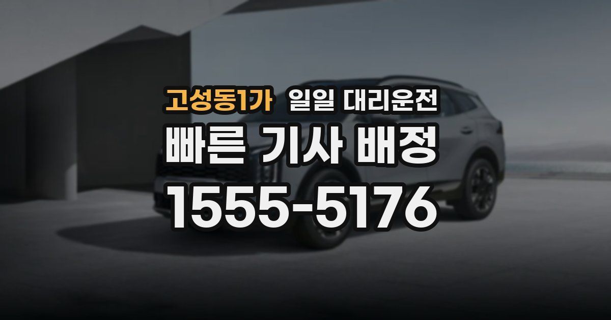 고성동1가 일일 대리운전