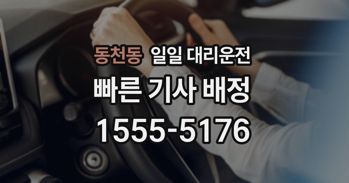 동천동 일일 대리운전