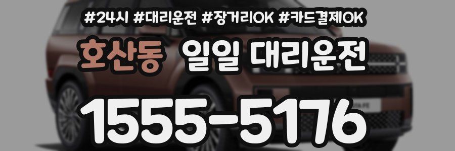 호산동 일일 대리운전