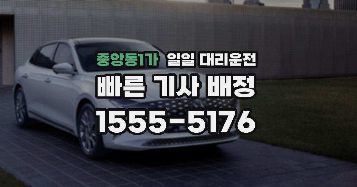 중앙동1가 일일 대리운전
