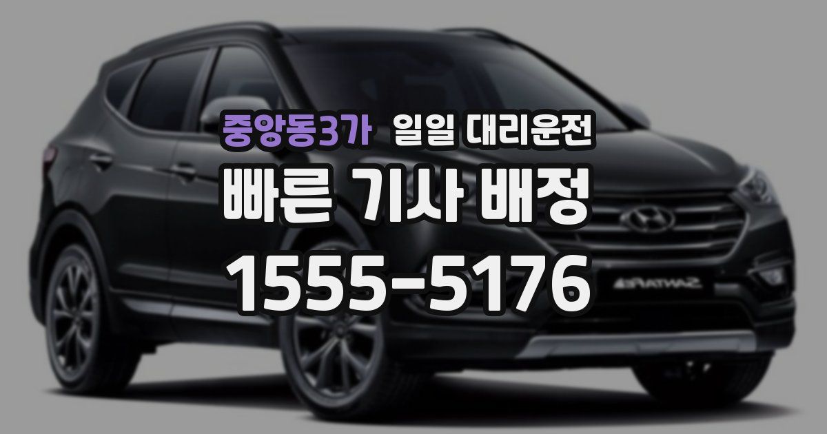 중앙동3가 일일 대리운전