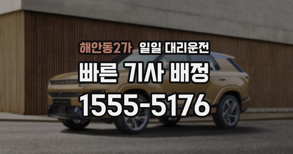 해안동2가 일일 대리운전