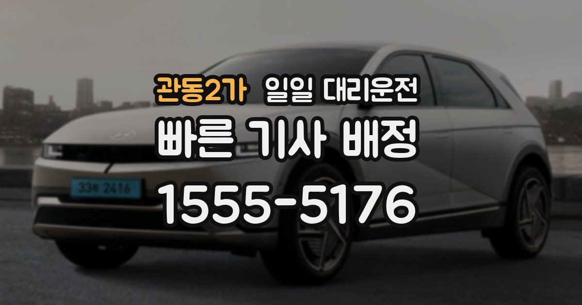 관동2가 일일 대리운전