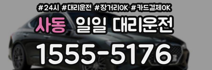 사동 일일 대리운전