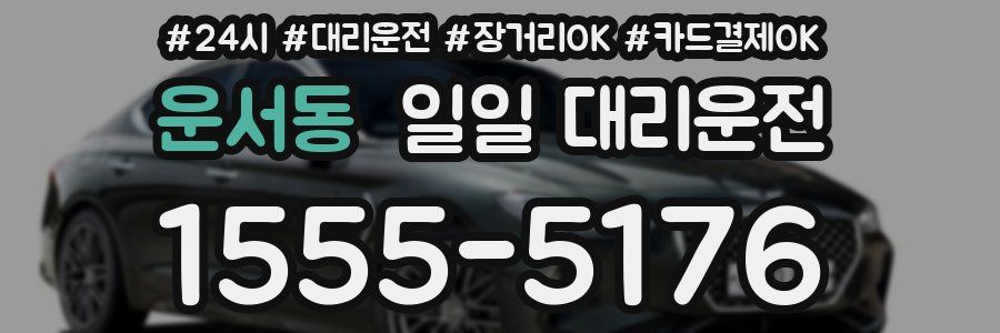 운서동 일일 대리운전