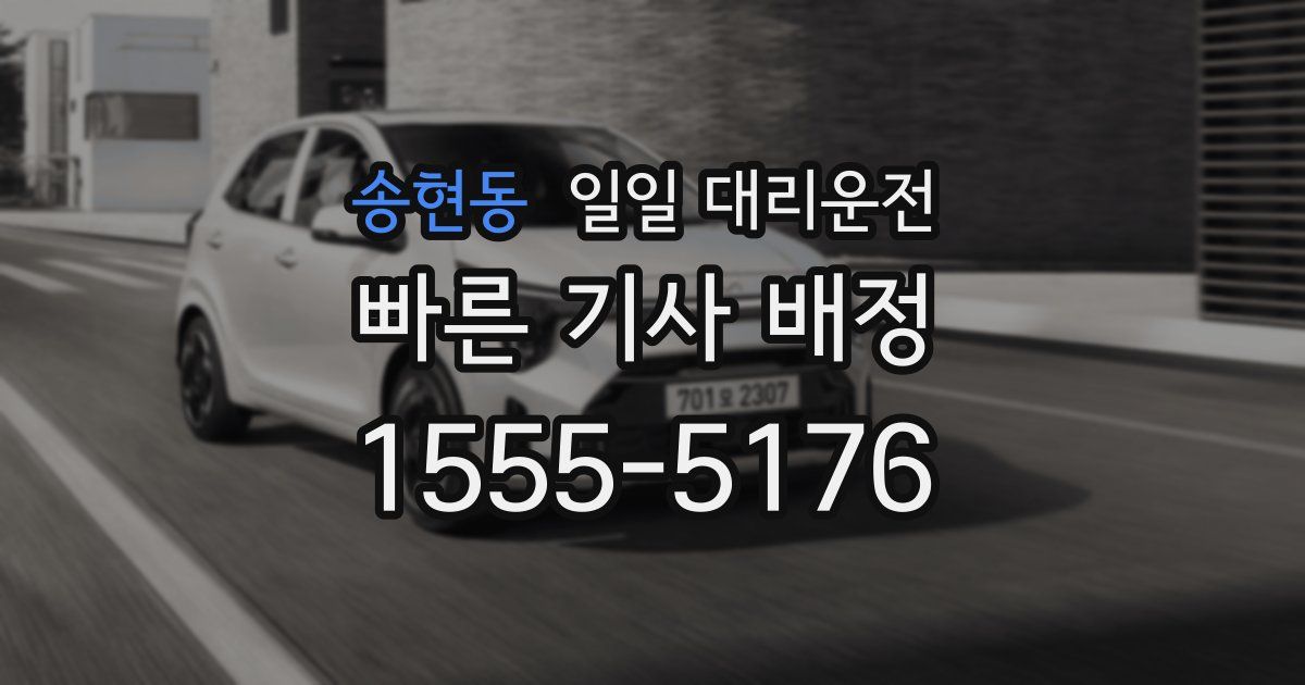 송현동 일일 대리운전