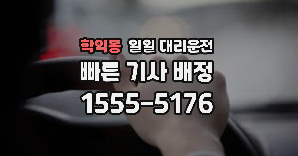 학익동 일일 대리운전