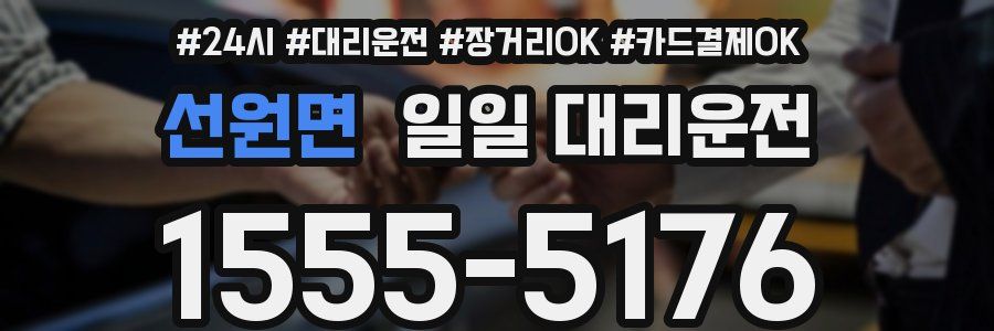 선원면 일일 대리운전