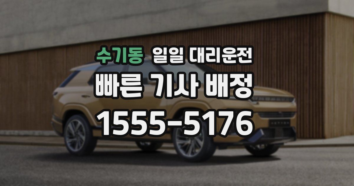 수기동 일일 대리운전