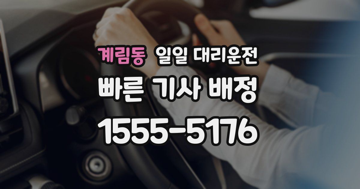계림동 일일 대리운전