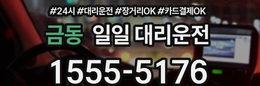 금동 일일 대리운전