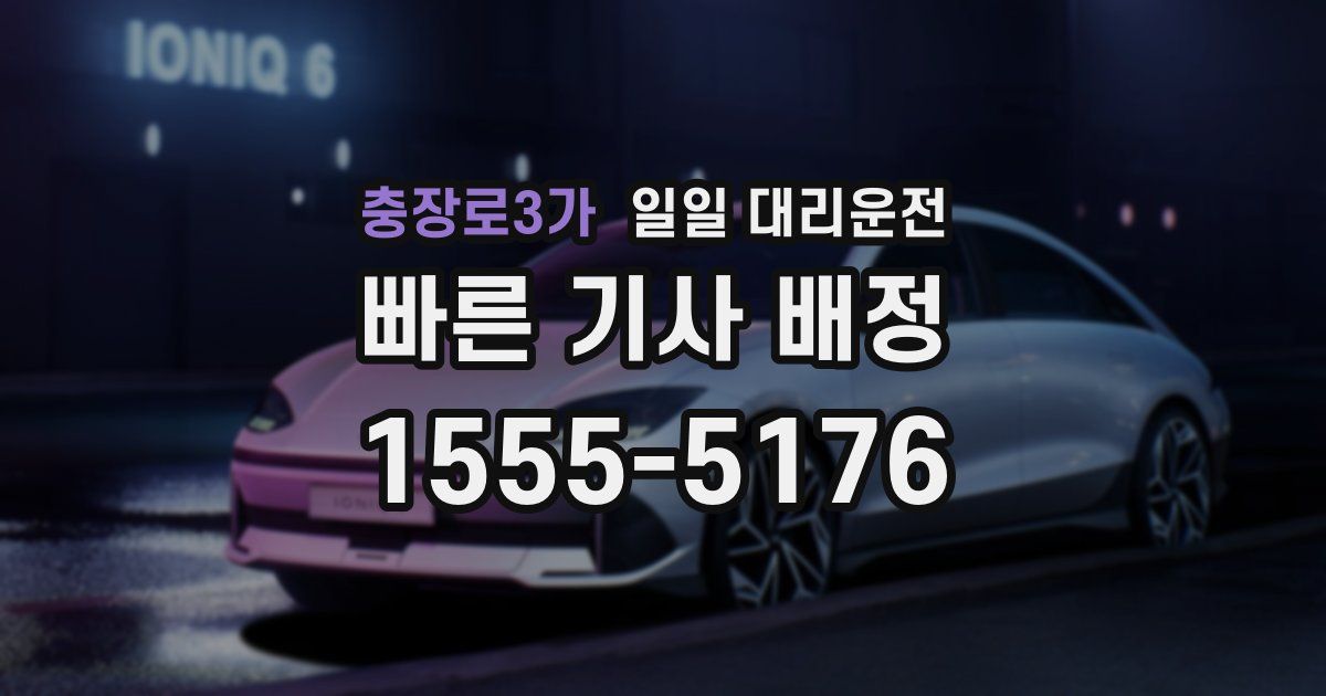 충장로3가 일일 대리운전