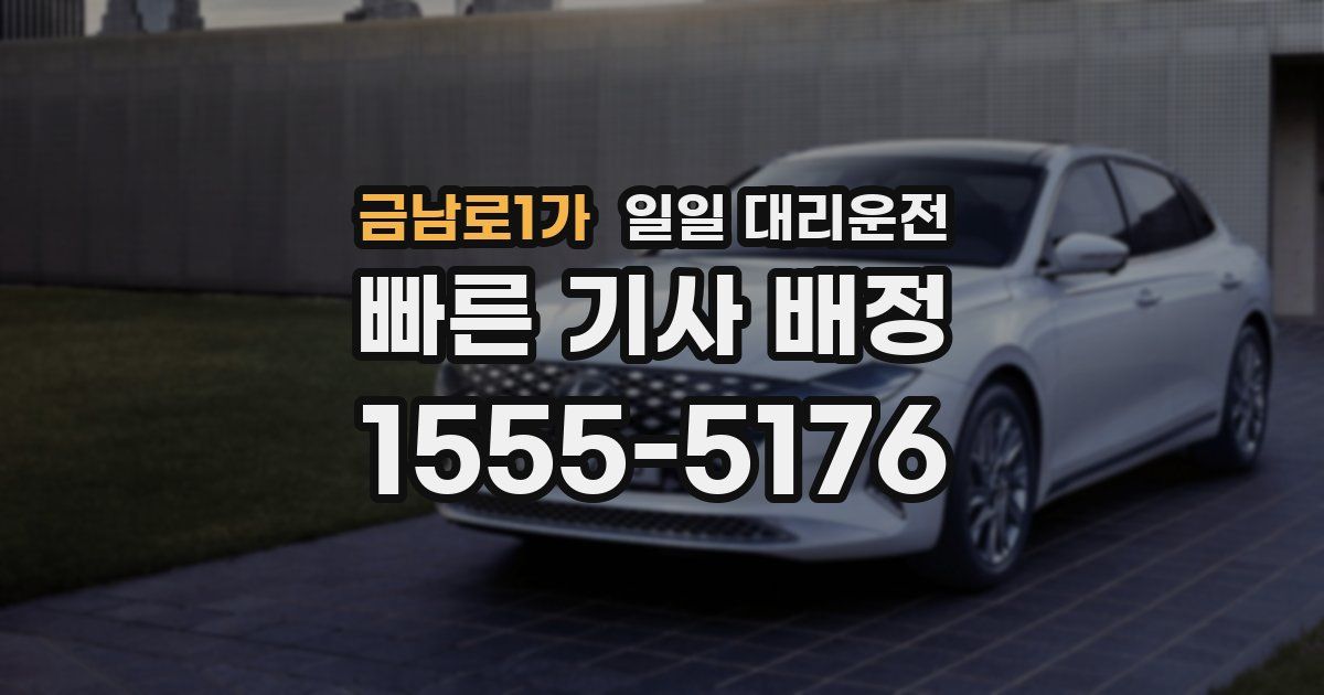 금남로1가 일일 대리운전