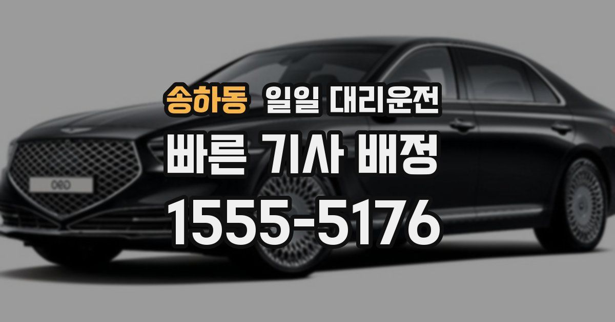 송하동 일일 대리운전