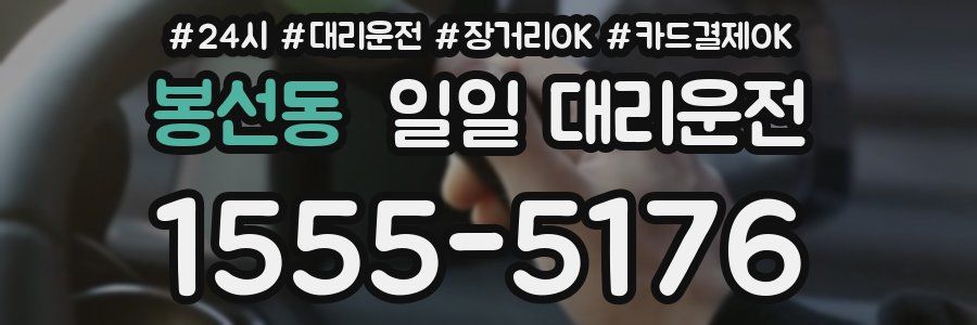 봉선동 일일 대리운전