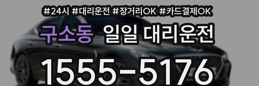 구소동 일일 대리운전