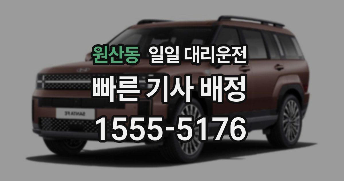 원산동 일일 대리운전