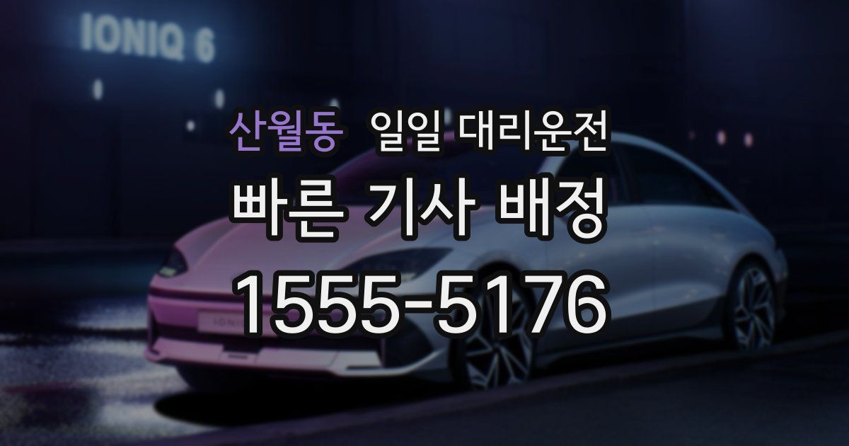 산월동 일일 대리운전