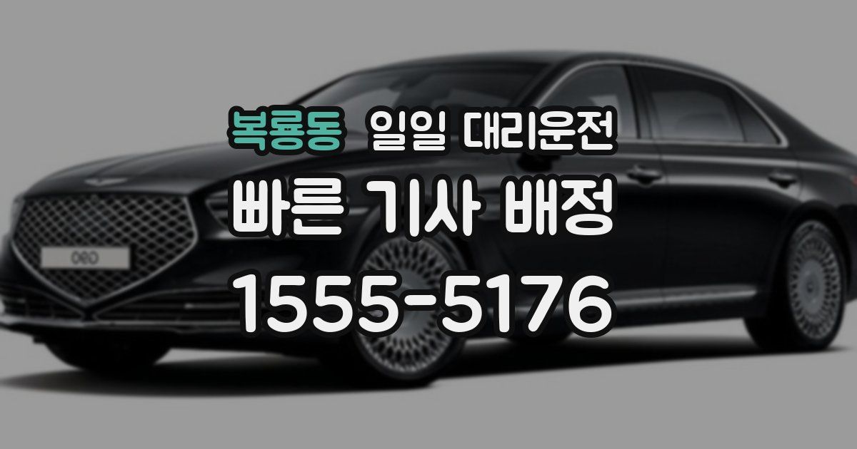 복룡동 일일 대리운전