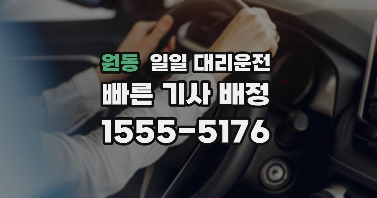 원동 일일 대리운전