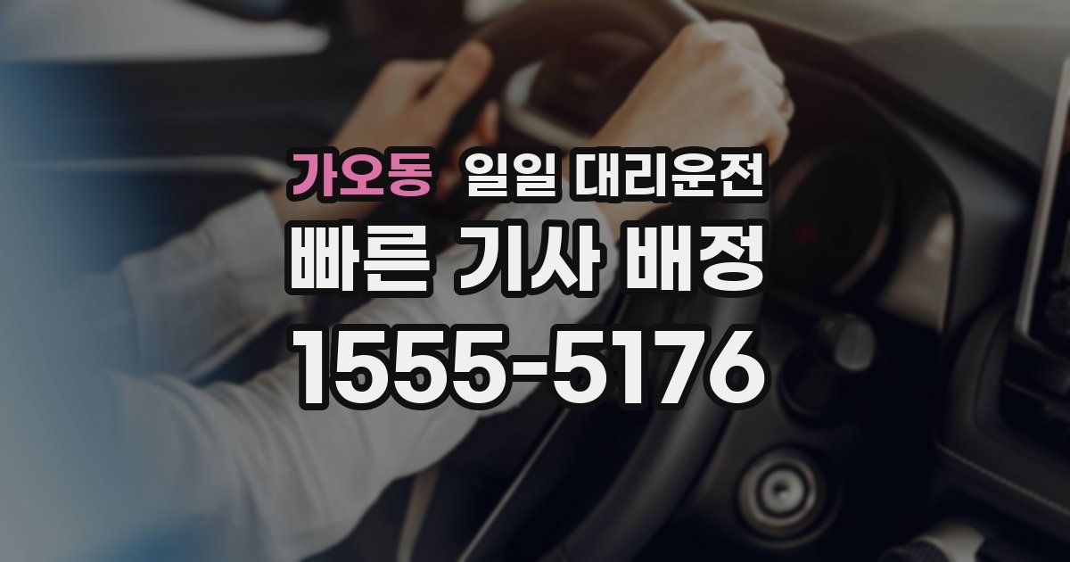 가오동 일일 대리운전