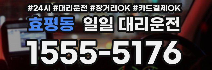 효평동 일일 대리운전