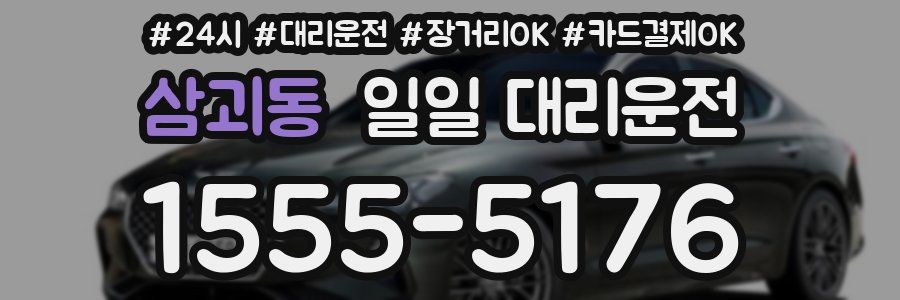 삼괴동 일일 대리운전
