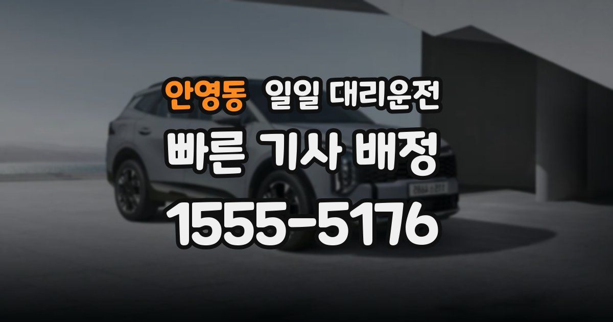 안영동 일일 대리운전