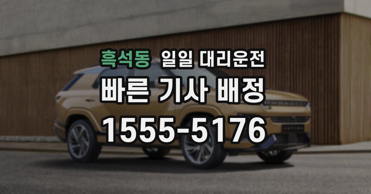 흑석동 일일 대리운전