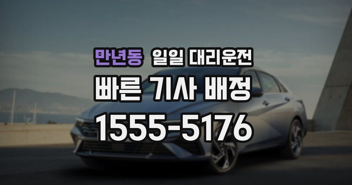 만년동 일일 대리운전