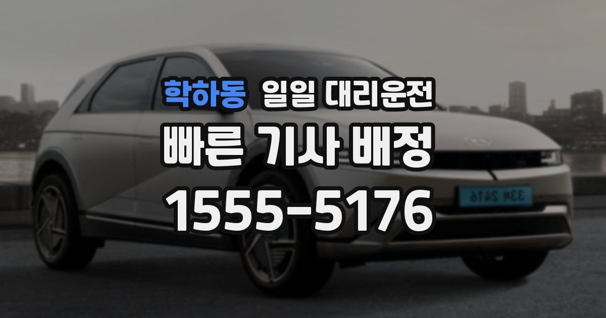 학하동 일일 대리운전