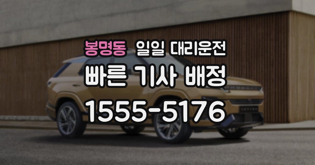 봉명동 일일 대리운전